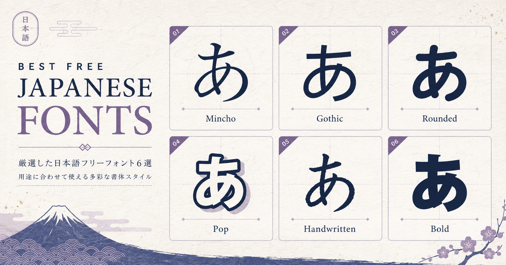Best free Japanese fonts illustration