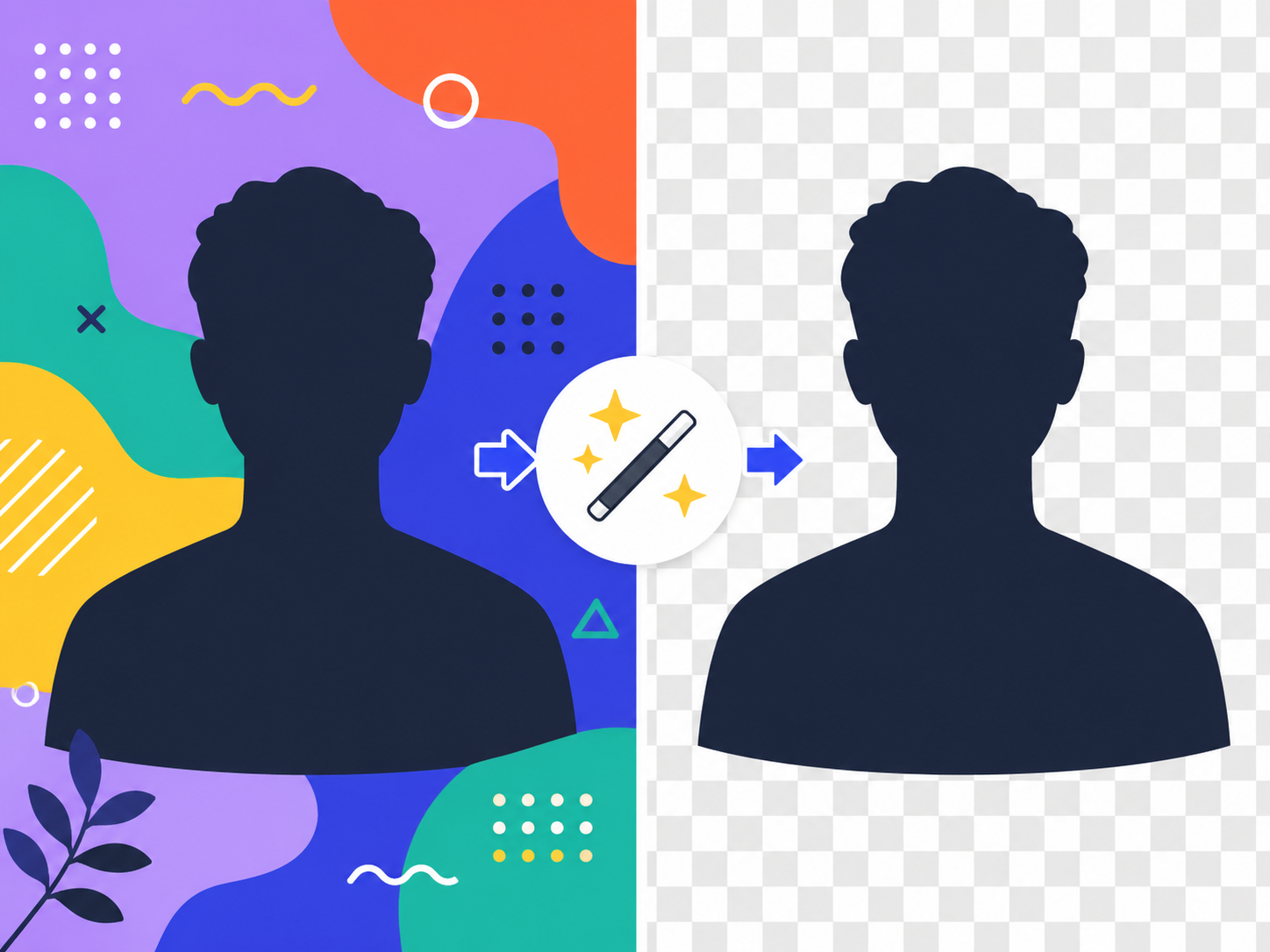 Side-by-side illustration of original and background-removed photo
