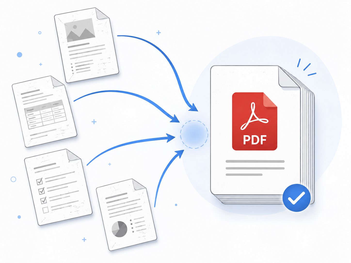 Combining multiple PDFs into one illustration