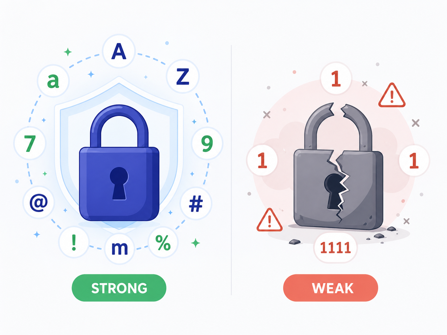 Password security illustration